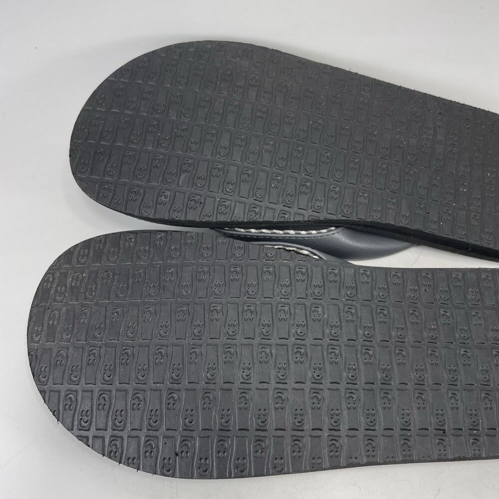 Sanuk Beer Cozy Grey Fabric Thong Sandals Womens Size 8 Yoga Mat Flip Flops - Picture 10 of 11